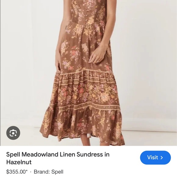 Spell & the Gypsy Collective Meadowland Linen Dress size XS EXCELLENT - Picture 15 of 15